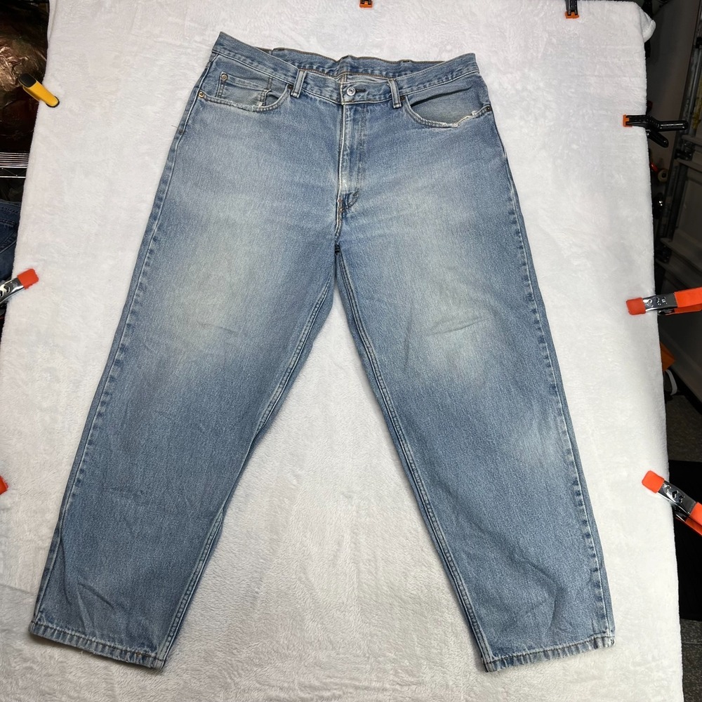 Levi's 560 Jeans Men's Blue Denim Mid Rise Classic Straight Zip Fly - 37X28